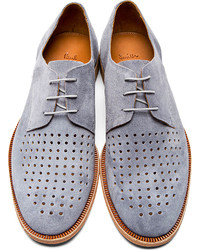 graue Wildleder Derby Schuhe von Paul Smith