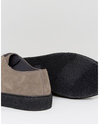 graue Wildleder Derby Schuhe von Asos