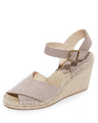 graue Wildleder Espadrilles von Soludos