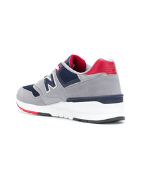 graue Wildleder niedrige Sneakers von New Balance