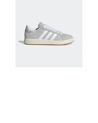 graue Wildleder niedrige Sneakers von adidas Sportswear