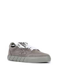 graue Wildleder niedrige Sneakers von Off-White