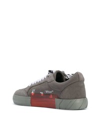 graue Wildleder niedrige Sneakers von Off-White