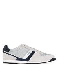 graue Wildleder niedrige Sneakers von BOSS