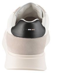 graue Wildleder niedrige Sneakers von BOSS