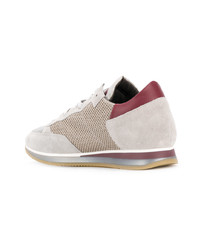 graue Wildleder niedrige Sneakers von Philippe Model