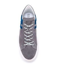 graue Wildleder niedrige Sneakers von Hogan