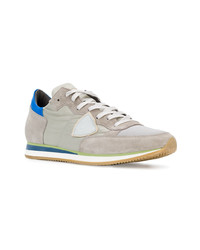 graue Wildleder niedrige Sneakers von Philippe Model