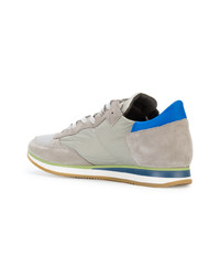 graue Wildleder niedrige Sneakers von Philippe Model