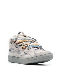 graue Wildleder niedrige Sneakers von Lanvin