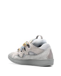 graue Wildleder niedrige Sneakers von Lanvin