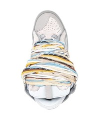 graue Wildleder niedrige Sneakers von Lanvin