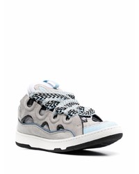 graue Wildleder niedrige Sneakers von Lanvin