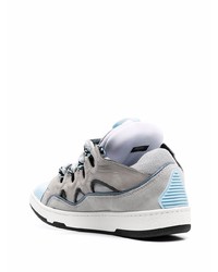 graue Wildleder niedrige Sneakers von Lanvin