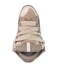 graue Wildleder niedrige Sneakers von Lanvin