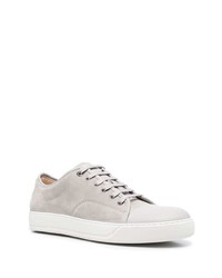 graue Wildleder niedrige Sneakers von Lanvin