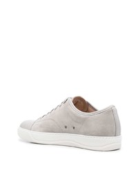 graue Wildleder niedrige Sneakers von Lanvin