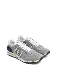 graue Wildleder niedrige Sneakers von Premiata