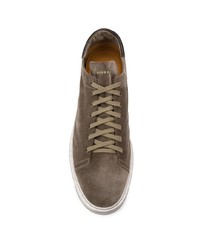 graue Wildleder niedrige Sneakers von Henderson Baracco