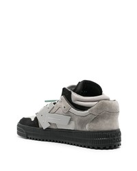 graue Wildleder niedrige Sneakers von Off-White