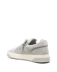 graue Wildleder niedrige Sneakers von Giuseppe Zanotti