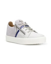 graue Wildleder niedrige Sneakers von Giuseppe Zanotti Design