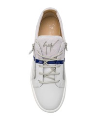 graue Wildleder niedrige Sneakers von Giuseppe Zanotti Design