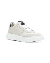 graue Wildleder niedrige Sneakers von Philippe Model