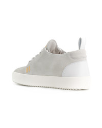 graue Wildleder niedrige Sneakers von Giuseppe Zanotti Design