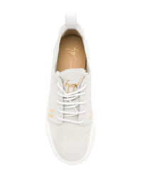 graue Wildleder niedrige Sneakers von Giuseppe Zanotti Design