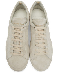 graue Wildleder niedrige Sneakers von Officine Creative