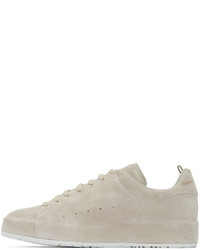 graue Wildleder niedrige Sneakers von Officine Creative