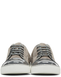 graue Wildleder niedrige Sneakers von Lanvin