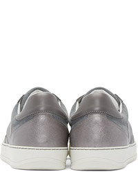 graue Wildleder niedrige Sneakers von Lanvin