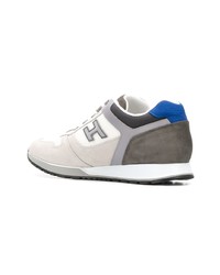 graue Wildleder niedrige Sneakers von Hogan