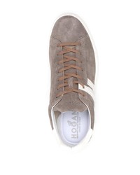 graue Wildleder niedrige Sneakers von Hogan