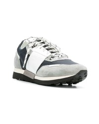 graue Wildleder niedrige Sneakers von Moncler