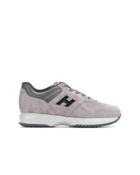 graue Wildleder niedrige Sneakers von Hogan