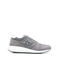 graue Wildleder niedrige Sneakers von Hogan