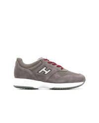 graue Wildleder niedrige Sneakers von Hogan