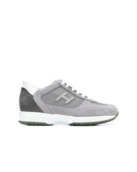 graue Wildleder niedrige Sneakers von Hogan