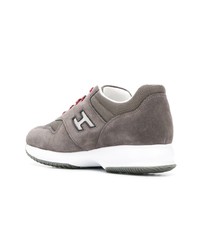 graue Wildleder niedrige Sneakers von Hogan