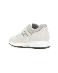 graue Wildleder niedrige Sneakers von Hogan