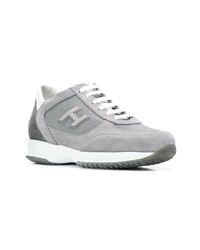 graue Wildleder niedrige Sneakers von Hogan