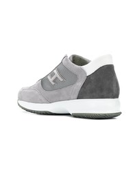 graue Wildleder niedrige Sneakers von Hogan