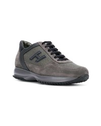 graue Wildleder niedrige Sneakers von Hogan