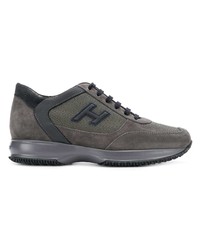 graue Wildleder niedrige Sneakers von Hogan