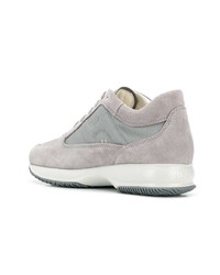 graue Wildleder niedrige Sneakers von Hogan