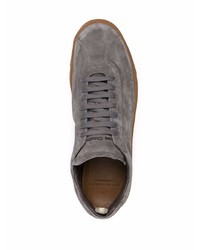 graue Wildleder niedrige Sneakers von Officine Creative