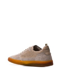 graue Wildleder niedrige Sneakers von Officine Creative